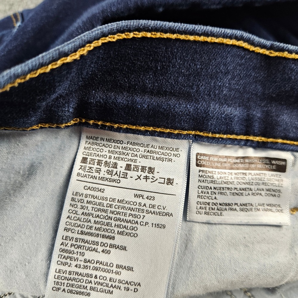 Levis 311 Shaping Skinny Jeans Dark Indigo Blue Denim 19626-0001 Womens 33x30 - Picture 8 of 12